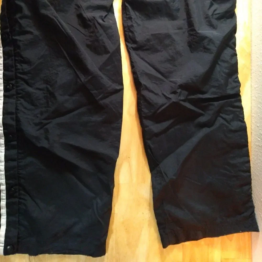 Vintage Adidas 3 Stripe Full Snap Lined Wind Pants Joggers Trainers